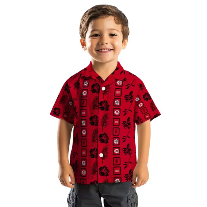 Shop Cincinnati Reds Framed Floral Red Hawaiian Shirt – MLB Fan Summer Gear