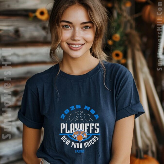 2025 NBA Playoffs New York Knicks T-Shirt – Official Fan Gear for Basketball Playoff Season