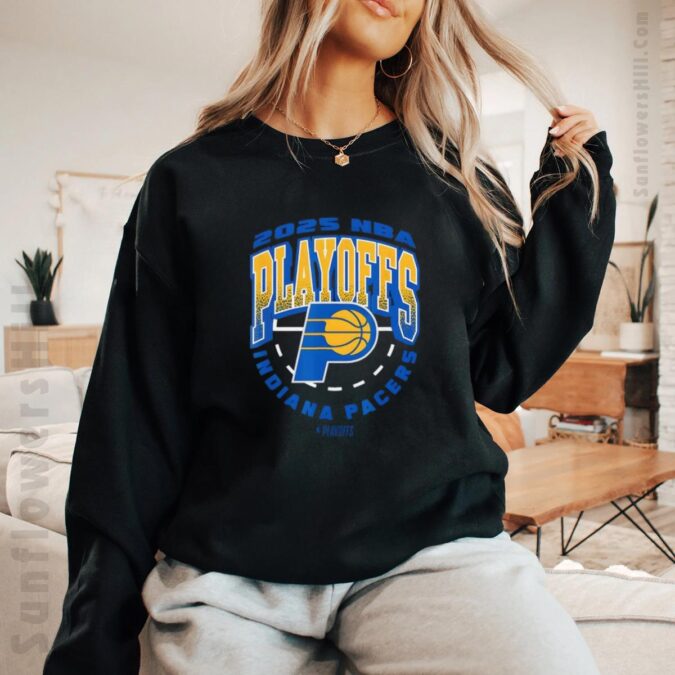 NBA Playoffs 2025 Official Indiana Pacers T-Shirt – Exclusive Design for Fans