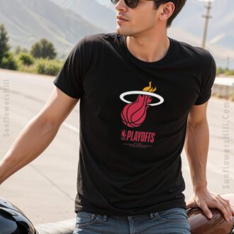 Shop Miami Heat NBA Playoffs 2025 Logo Shirt – Limited Edition for Playoff Season