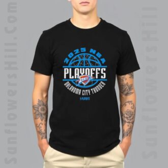NBA Playoffs 2025 Official Oklahoma City Thunder Game Time T-Shirt