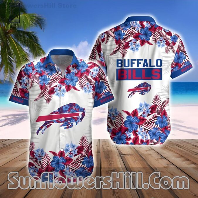 Buffalo Bills Navy Hibiscus Aloha Shirt and Shorts Set for Tailgate Style Buffalo Bills Navy Hibiscus Aloha Shirt and Shorts Set for Tailgate Style