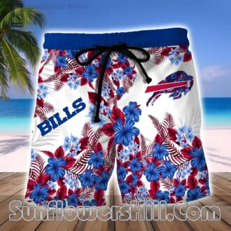 Buffalo Bills Navy Hibiscus Aloha Shirt and Shorts Set for Tailgate Style