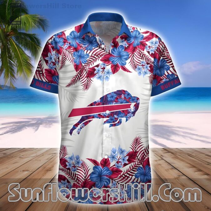 Buffalo Bills Navy Hibiscus Aloha Shirt and Shorts Set for Tailgate Style