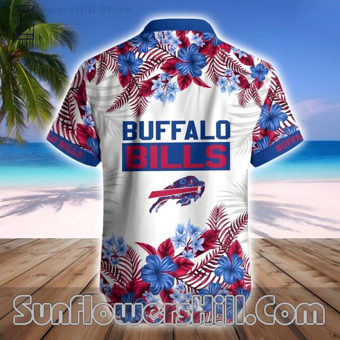 Buffalo Bills Navy Hibiscus Aloha Shirt and Shorts Set for Tailgate Style