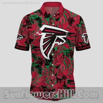 Atlanta Falcons Berry Floral Short Sleeve Casual Shirt for Father’s Day or Vacation