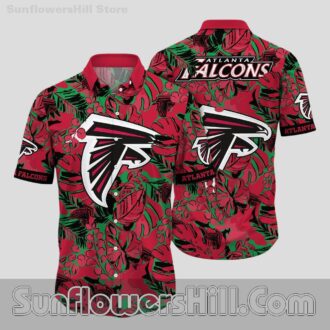 Atlanta Falcons Berry Floral Short Sleeve Casual Shirt for Father’s Day or Vacation