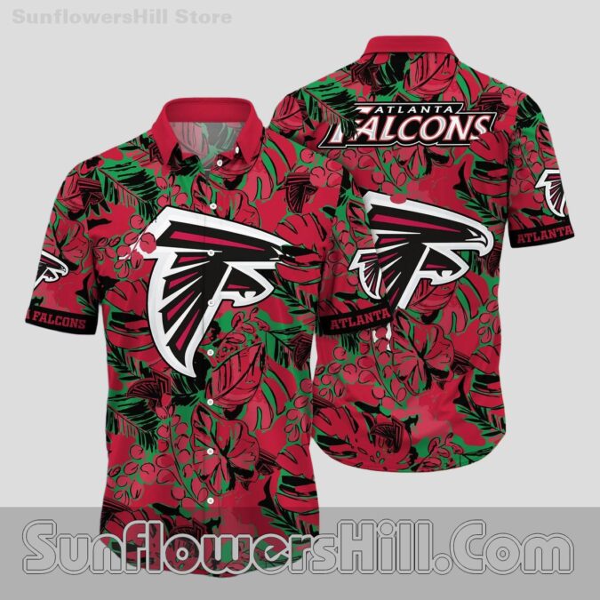 Atlanta Falcons Berry Floral Short Sleeve Casual Shirt for Father’s Day or Vacation
