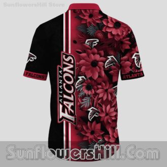 Atlanta Falcons Black Floral Button Up Shirt for Fans Who Like a Bold Look