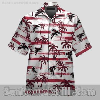 Atlanta Falcons Brushstroke Palm Casual Shirt for Football Sundays and Off Days