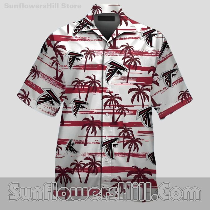 Atlanta Falcons Brushstroke Palm Casual Shirt for Football Sundays and Off Days Atlanta Falcons Brushstroke Palm Casual Shirt for Football Sundays and Off Days