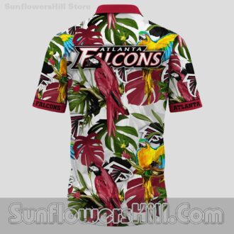 Atlanta Falcons Colorful Macaw Casual Shirt for Beach Trips or Father’s Day Gifts