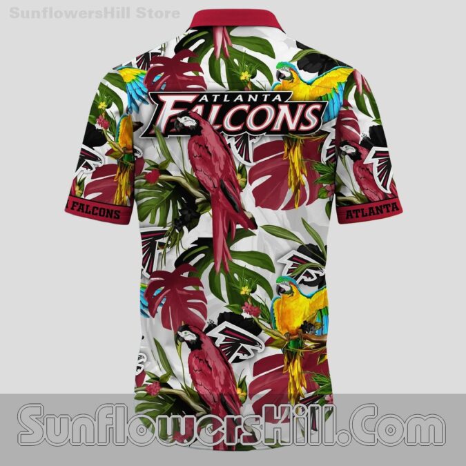 Atlanta Falcons Colorful Macaw Casual Shirt for Beach Trips or Father’s Day Gifts