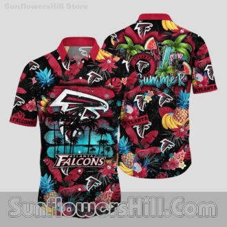 Atlanta Falcons Love Summer Shirt with Tropical Fruit for Vacation and Relaxing Days