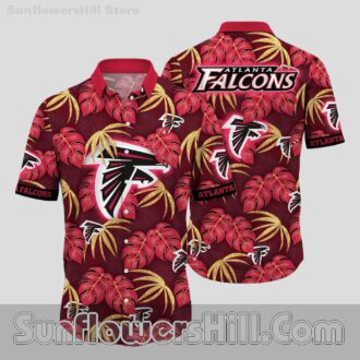 Atlanta Falcons Monstera Golden Leaf Casual Shirt for Summer Game Day Fans