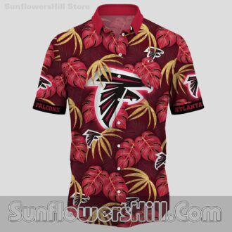 Atlanta Falcons Monstera Golden Leaf Casual Shirt for Summer Game Day Fans