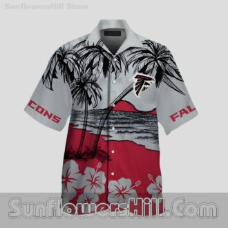 Atlanta Falcons Ocean View Button Up Shirt for Summer Tailgates