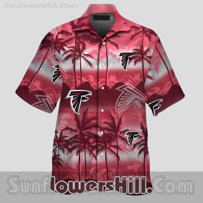 Atlanta Falcons Palm Scene Short Sleeve Shirt for Football Weekends or Travel