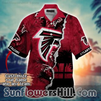 Atlanta Falcons Palm Shadow Casual Shirt for Sporty Dads and Backyard Fun