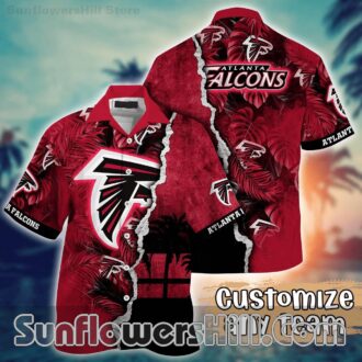 Atlanta Falcons Palm Shadow Casual Shirt for Sporty Dads and Backyard Fun