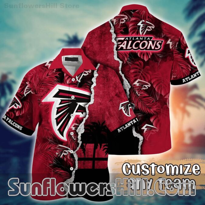 Atlanta Falcons Palm Shadow Casual Shirt for Sporty Dads and Backyard Fun Atlanta Falcons Palm Shadow Casual Shirt for Sporty Dads and Backyard Fun