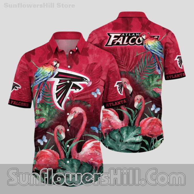 Atlanta Falcons Parrot and Butterfly Aloha Shirt for Sports Fans Who Love the Tropics Atlanta Falcons Parrot and Butterfly Aloha Shirt for Sports Fans Who Love the Tropics