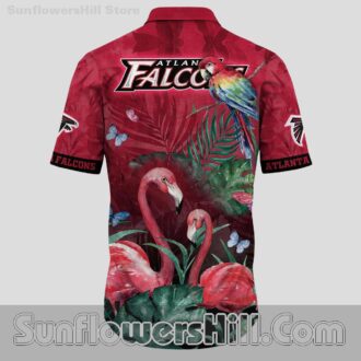 Atlanta Falcons Parrot and Butterfly Aloha Shirt for Sports Fans Who Love the Tropics