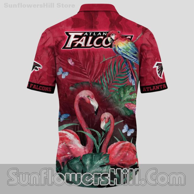 Atlanta Falcons Parrot and Butterfly Aloha Shirt for Sports Fans Who Love the Tropics