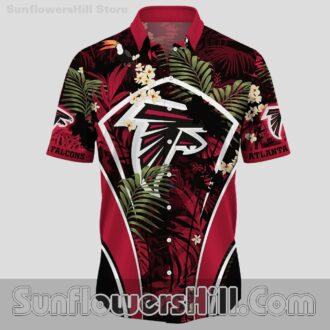 Atlanta Falcons Plumeria Print Hawaiian Shirt for Game Day and Casual Fridays