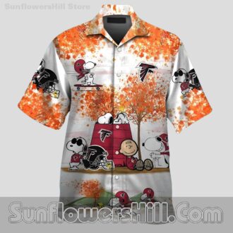 Atlanta Falcons Red and Gold Snoopy Casual Shirt for Thanksgiving or Sundays