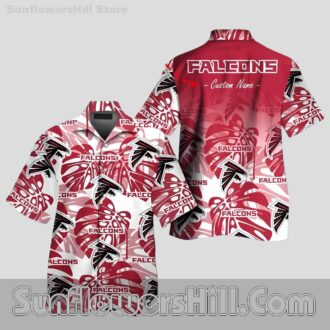 Atlanta Falcons Red Monstera Hawaiian Shirt for Game Day Vibes