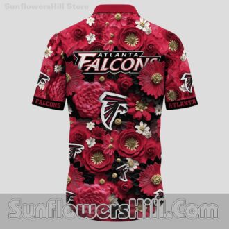 Atlanta Falcons Tropical Button Down Shirt for Family Vacation or Everyday Wear