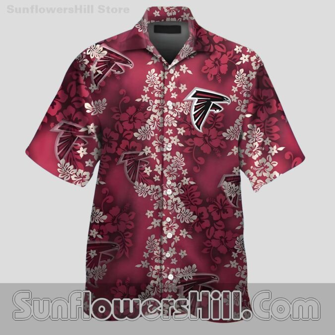 Atlanta Falcons Burgundy Aloha Shirt for Casual Fans and Family Trips