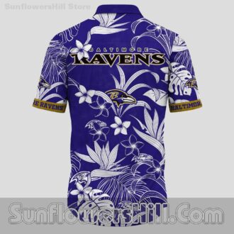 Baltimore Ravens Plumeria Print Unisex Hawaiian Shirt for Father’s Day or Gift Ideas