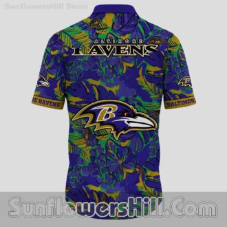 Baltimore Ravens Purple Jungle Button Up Shirt for Ravens Fans and Friends