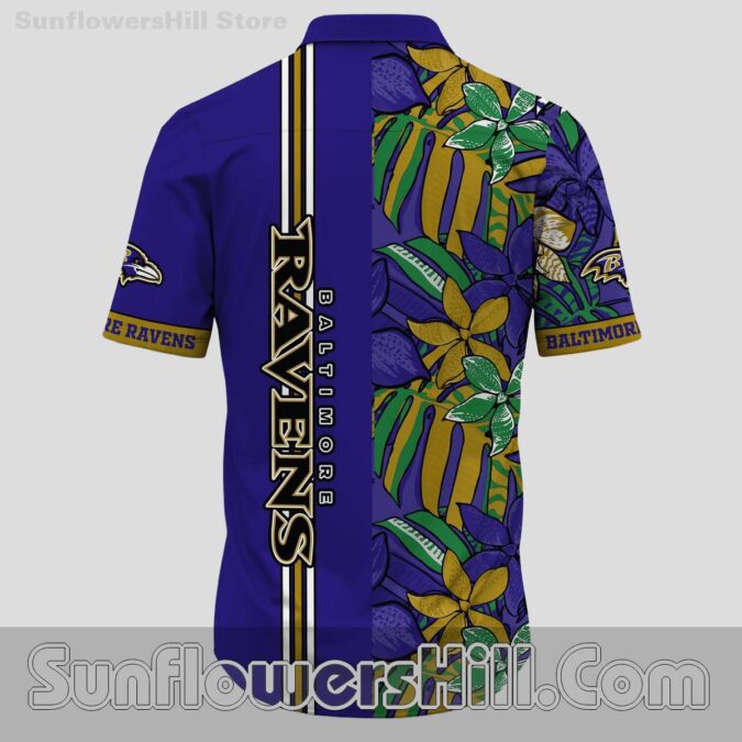 Baltimore Ravens Purple Split Design Casual Shirt for Game Day or Everyday Wear