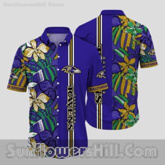 Baltimore Ravens Purple Split Design Casual Shirt for Game Day or Everyday Wear