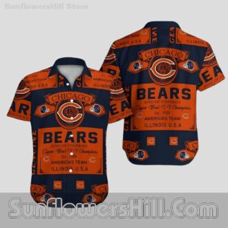 Chicago Bears Bold Print Short Sleeve Shirt for Summer BBQs