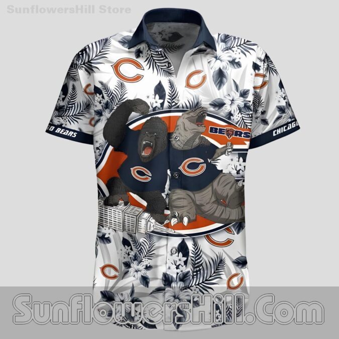 Chicago Bears Cartoon Monster Hawaiian Shirt for Game Day Fans