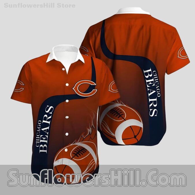 Chicago Bears Fireball Print Unisex Hawaiian Shirt for Football Lovers Chicago Bears Fireball Print Unisex Hawaiian Shirt for Football Lovers