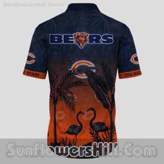 Chicago Bears Flamingo Sunset Hawaiian Shirt for Beach Lovers