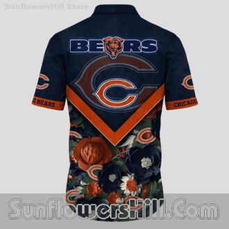 Chicago Bears Floral Bloom Hawaiian Shirt for Game Day Fans