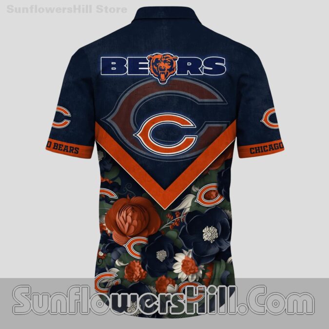 Chicago Bears Floral Bloom Hawaiian Shirt for Game Day Fans