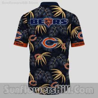 Chicago Bears Golden Palm Hawaiian Shirt for Summer Tailgates