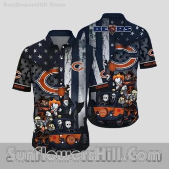 Chicago Bears Horror Van Hawaiian Shirt for Halloween Tailgates