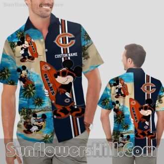 Chicago Bears Mickey Cartoon Hawaiian Shirt for Game Day Fans