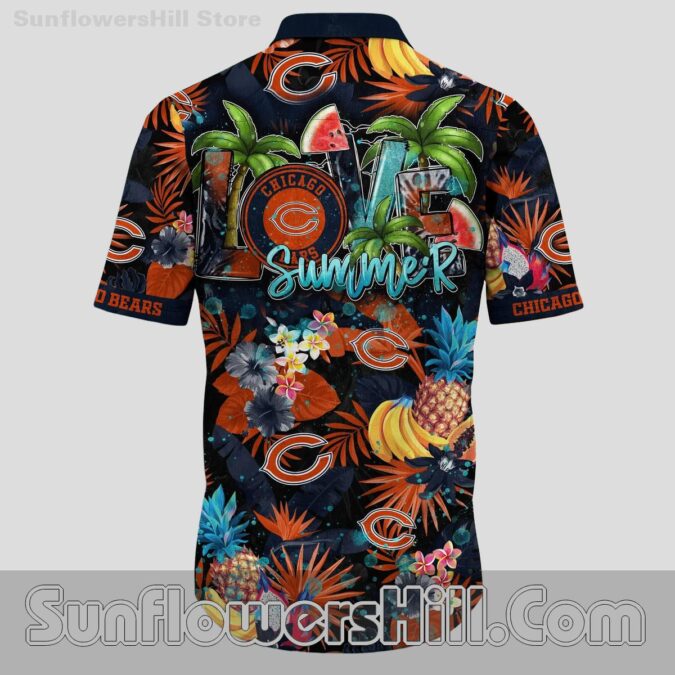 Chicago Bears Pineapple Cocktail Button Up Shirt for Game Day Fans