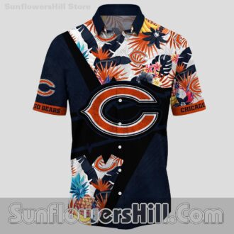 Chicago Bears Pineapple Floral Hawaiian Shirt for Beach Day Vibes