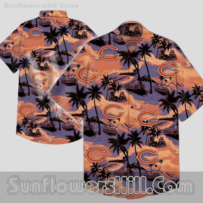 Chicago Bears Retro Vacation Hawaiian Shirt for Dads and Sports Lovers