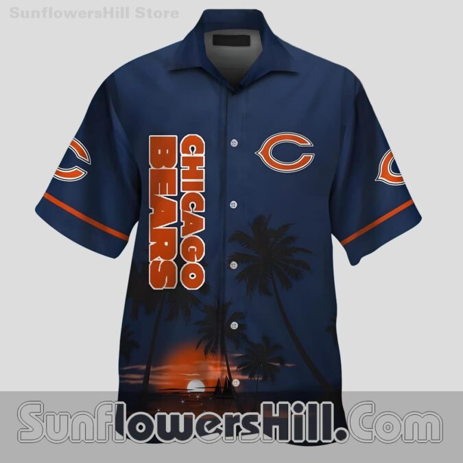 Chicago Bears Sunset Island Aloha Shirt for Football Lovers Chicago Bears Sunset Island Aloha Shirt for Football Lovers